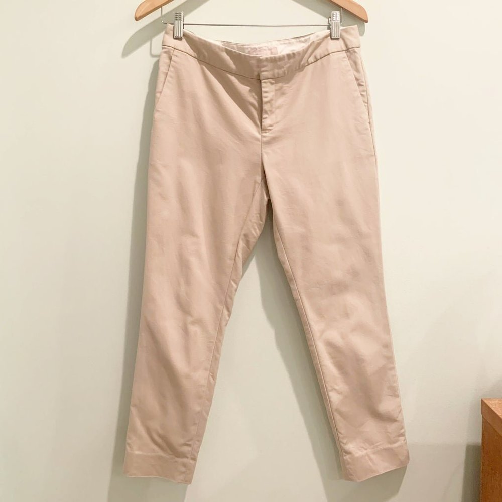 Banana Republic Hampton Fit Stretch Cropped Ankle Stone Khaki Pants 6